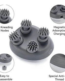Smart Electric Scalp Massager with Silicone Heads